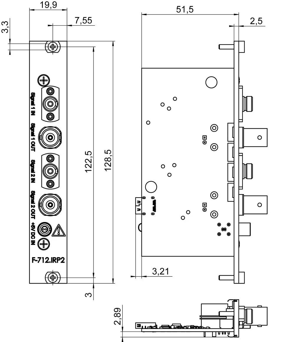 F-712.IRP2, dimensions in mm