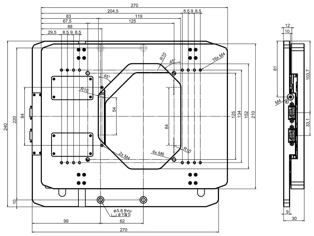 U-761.25, dimensions in mm